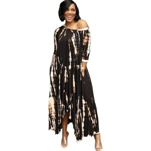 BOHO Long Sleeved High-low Sassy Maxi Dress